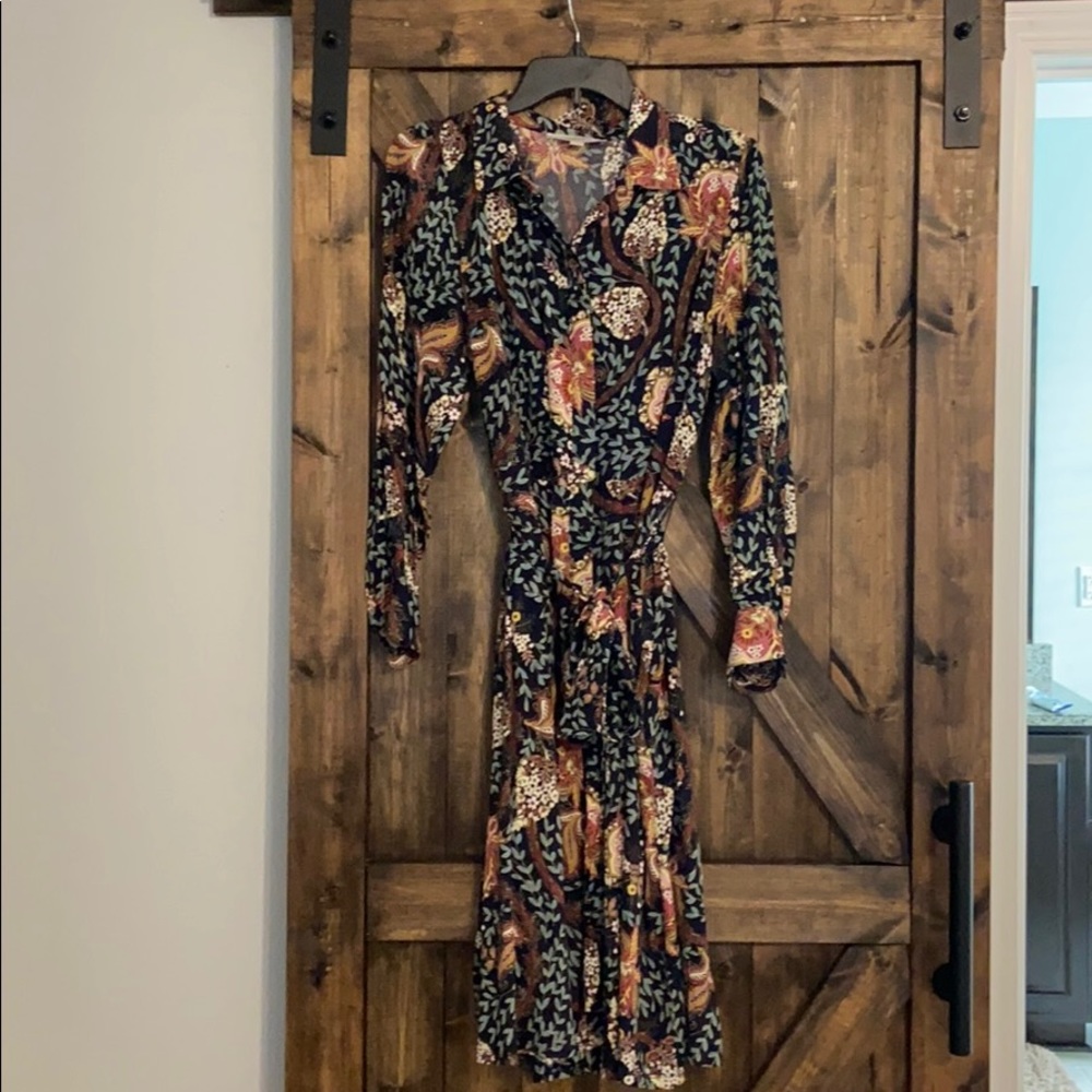 Loft button up wrap dress